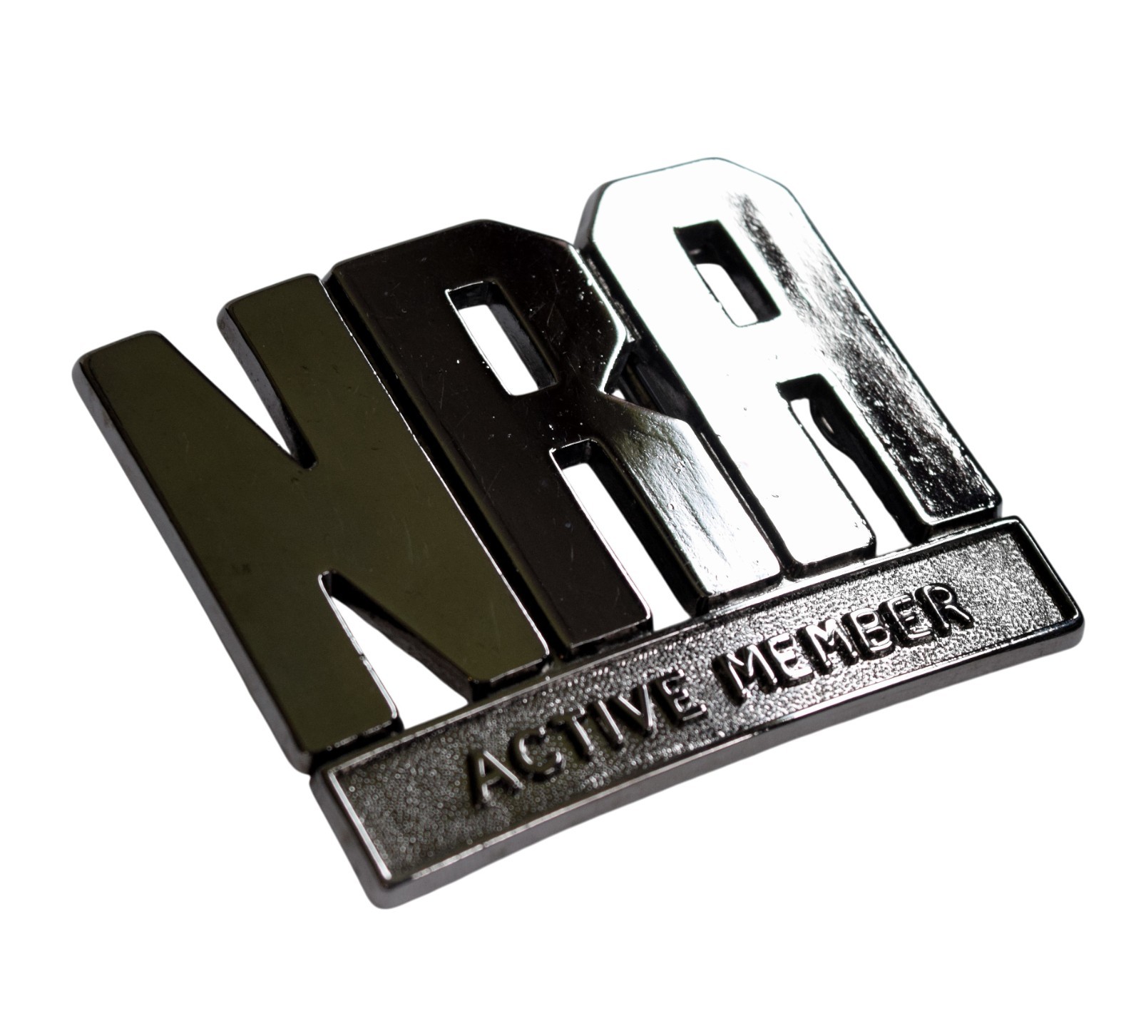 Vintage NRA Gunmetal Belt Buckle National Rifle Association Active Member