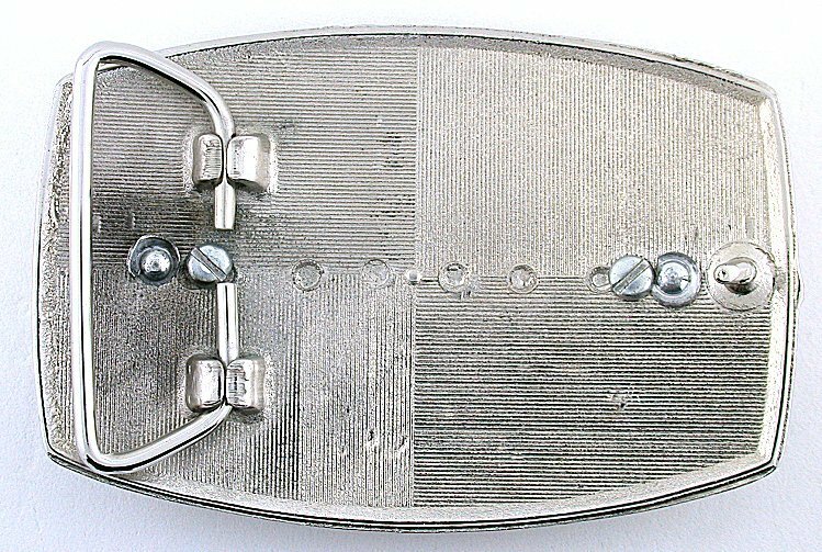 Silver Gold Color 1921 Morgan Silver Dollar Rectangle Frame Belt Buckle EPBB148