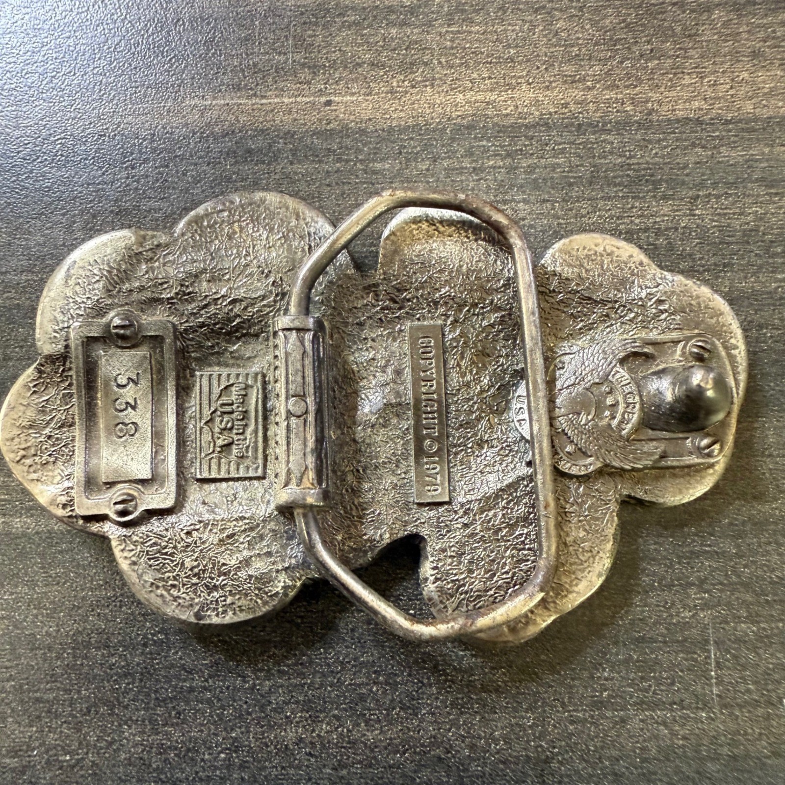 Vintage Coin Belt Buckle 1970s USA Made Novelty Statement Piece