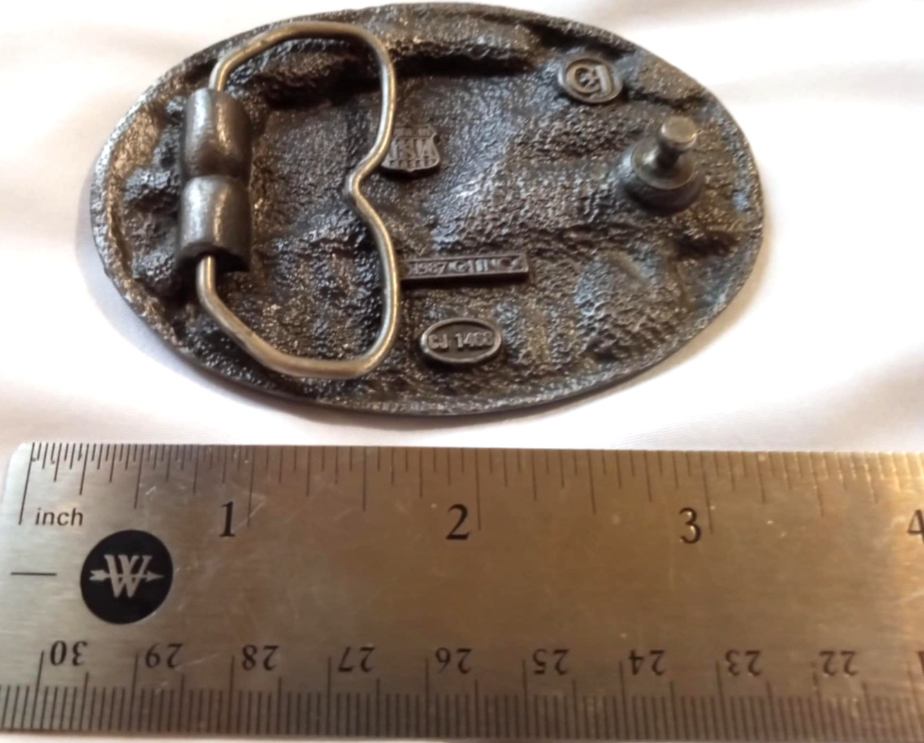 Vintage C+J 1987 Vietnam Vet « Forgotten Hero » Enamel Belt Buckle CJ1468 USA 7