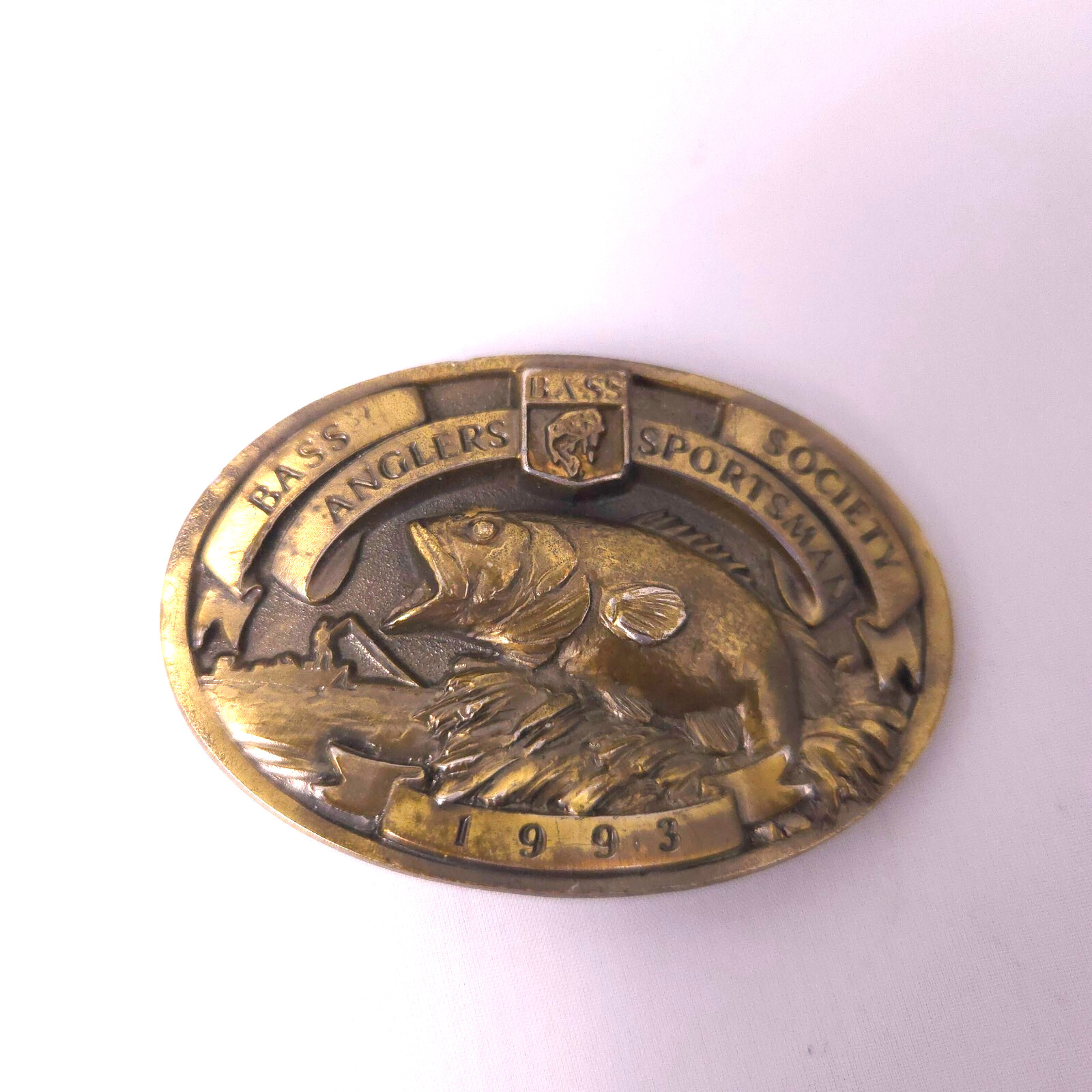 Vintage 1993 Bass Anglers Sportsman Society Buckle Fishing Tournament