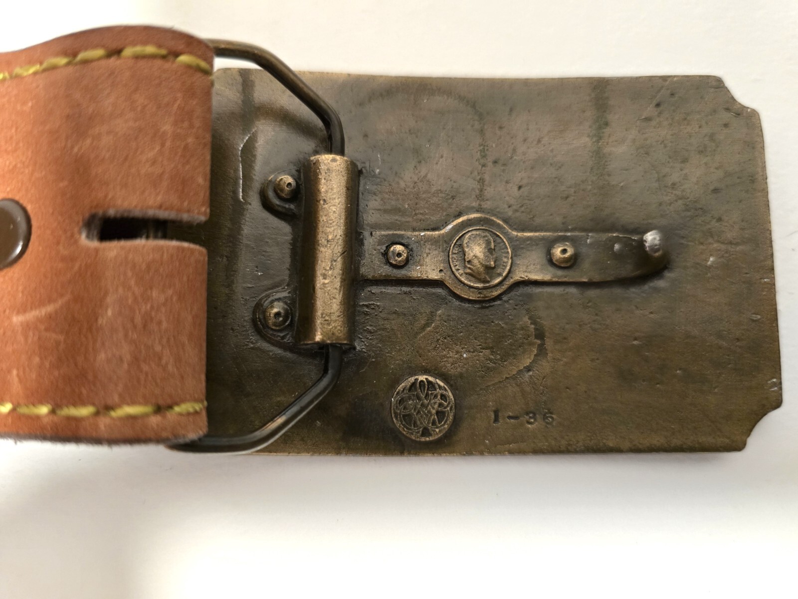 Vintage Durango to Silverton Belt Buckle Denver & Rio Grande RR & Cowhide Belt