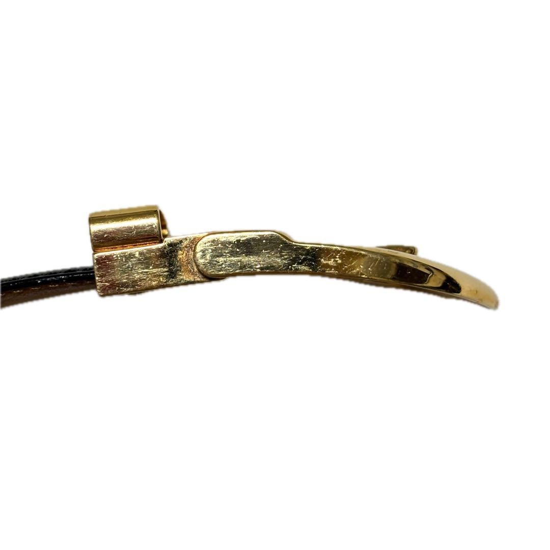 Louis Vuitton Pre-Owned Men&rsquo;S Leather Belt Gold Black