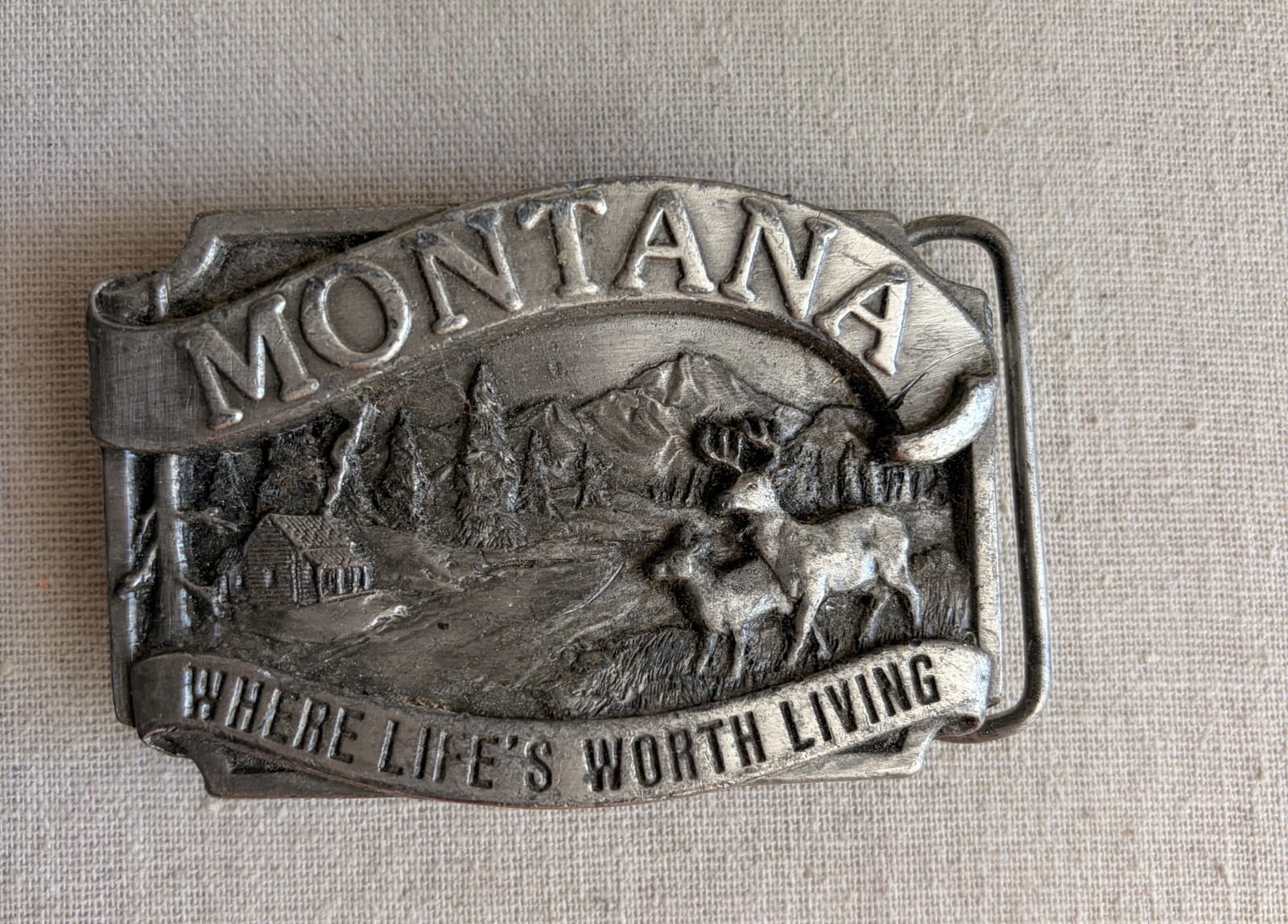 Vintage Belt Buckles 70&rsquo;s & 80&rsquo;s Oregon Deer Montana California Napa Wine