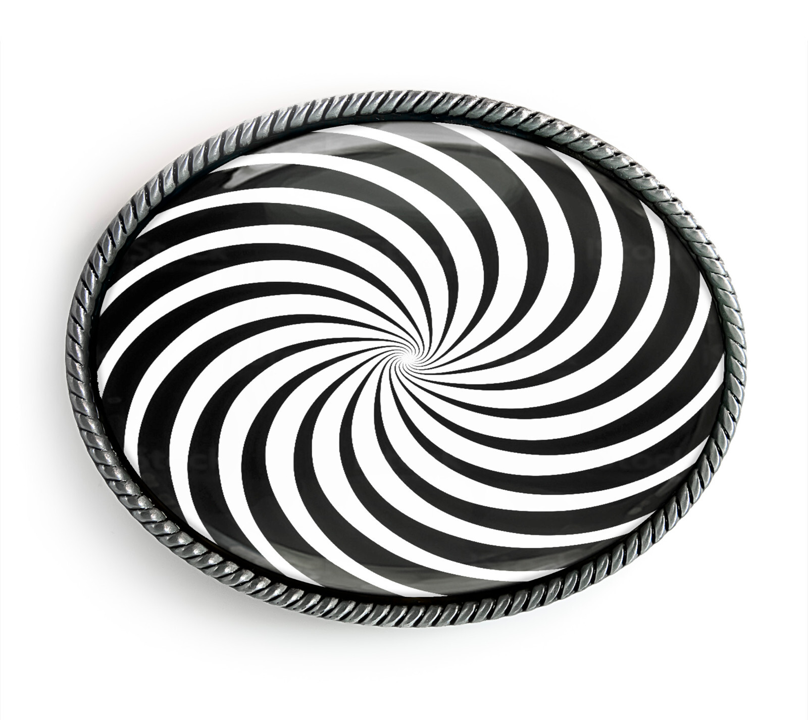 Hypnotic Spiral Belt Buckle – Optical Illusion Sci-fi Belt Buckle – 558