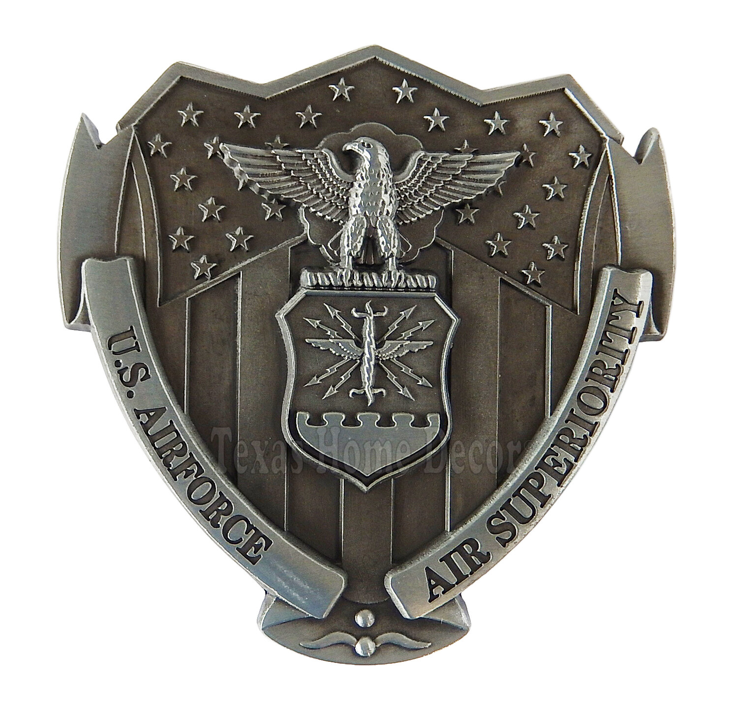 U.S. Air Force Men&rsquo;s Belt Buckle Eagle Flag Antique Silver Tone Fit 1.5&Prime; Belts