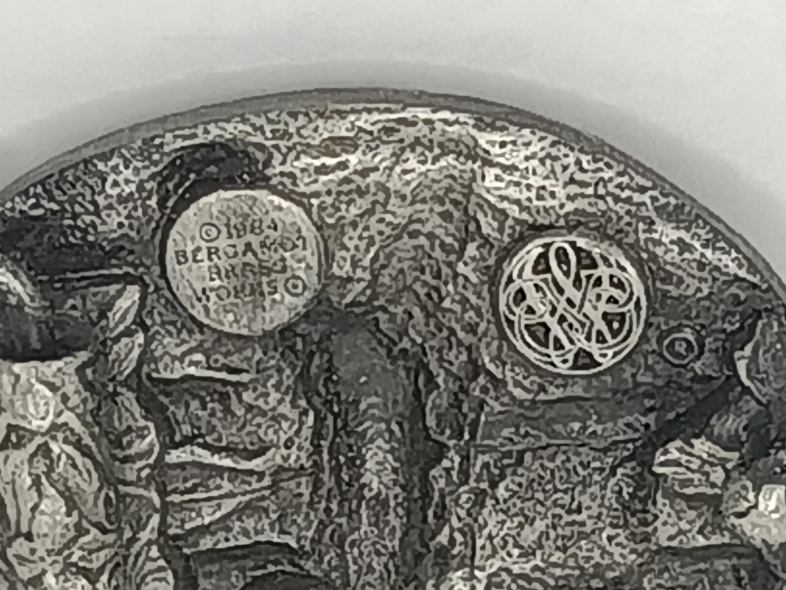 VTG 1984 Belt Buckle Bergamot Brass Works Pewter Buck Deer Hunting Nature Scene