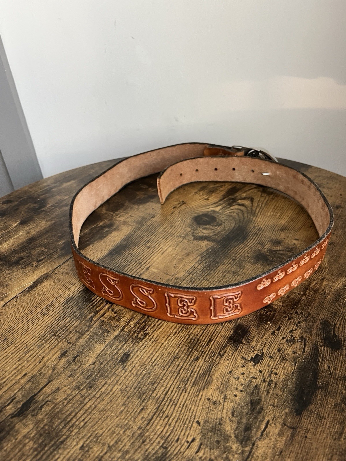 Initial Tennessee UT Monogram Western Cowboy Women Orange Sequin Belt / Buckle