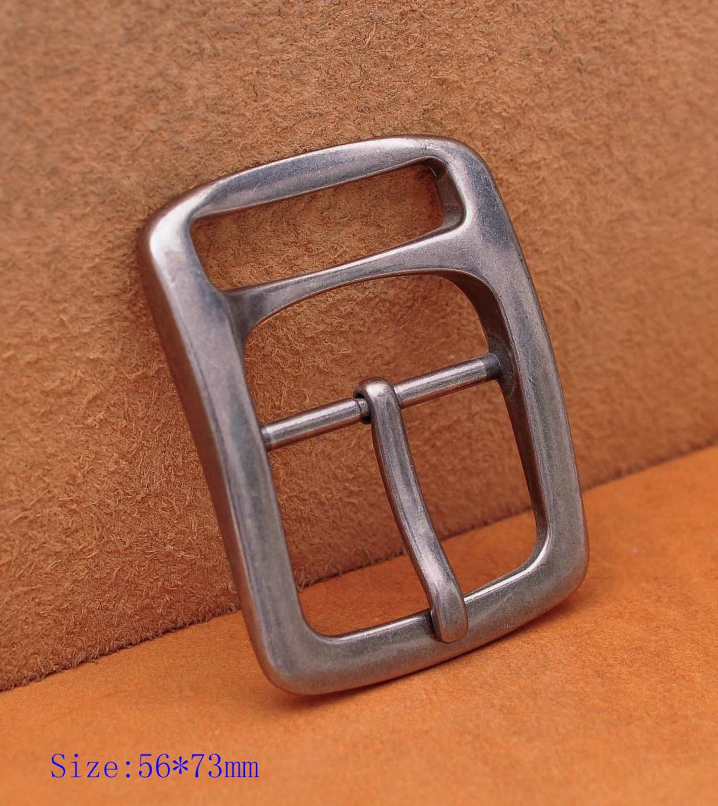 1-1/2&Prime; Men Solid Quality Nickel Matte Center Bar Leather Belt Buckle Replacement