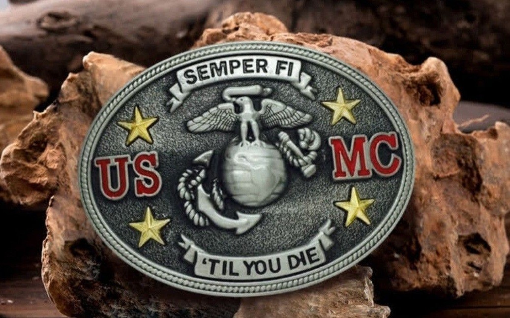 New Marines USMC military Marines Semper fi Belt Buckle