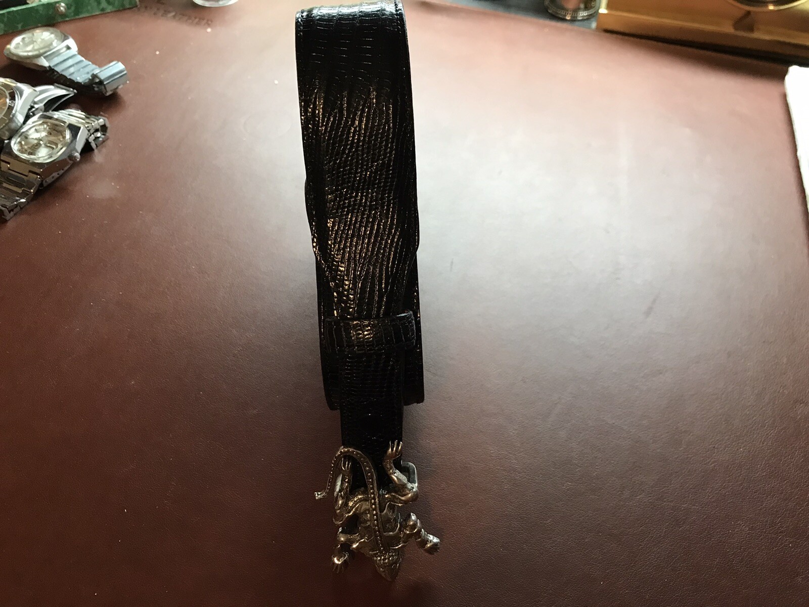 Sterling Silver Lizzard Buckel and Belt