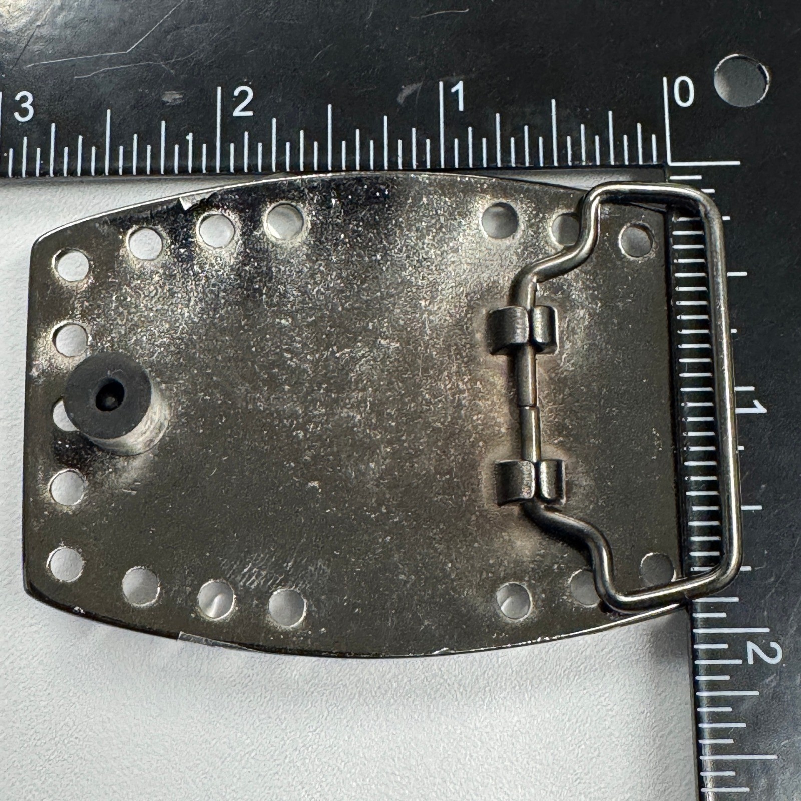 Sparkling Rhinestone Cross Belt Buckle Pewter Tone Western Style 3&Prime; x 2&Prime;