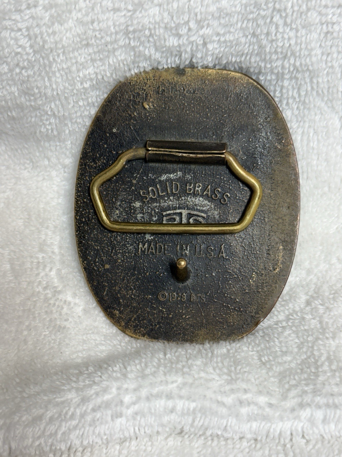 Vetco Solid Brass Belt Buckle Off-shore Drilling Rig Design Vintage Men’s Buckle