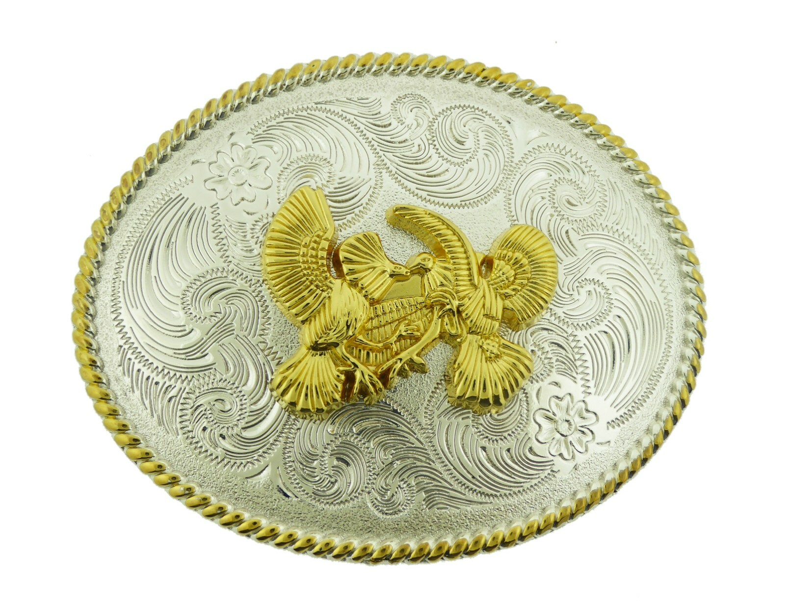 New Men Women Gold Silver Metal Roosters Belt Buckle Western Cowboy Rodeo Girl