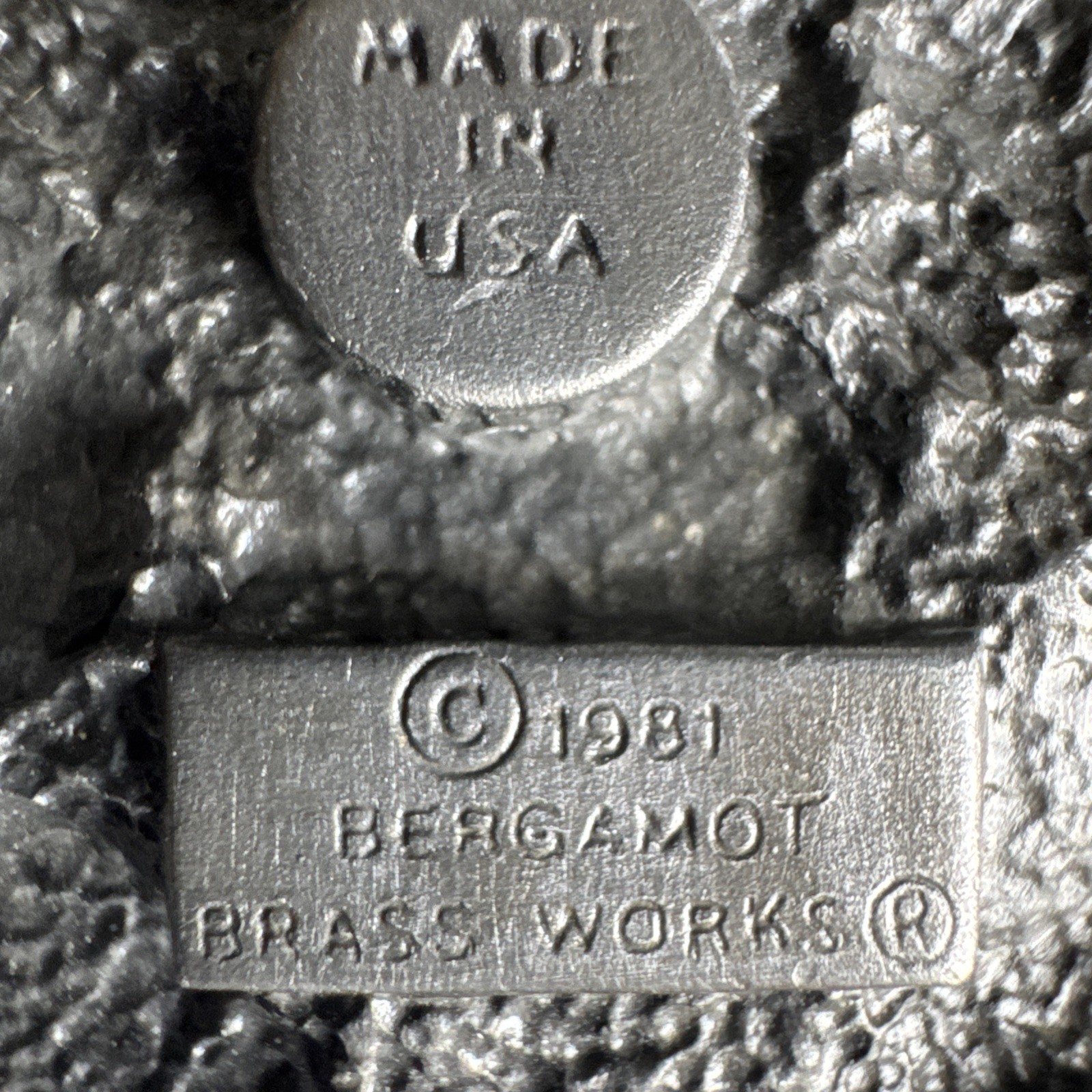 Vintage 1981 Bergamot Brass Works Country Western Band Pewter Belt Buckle T-96