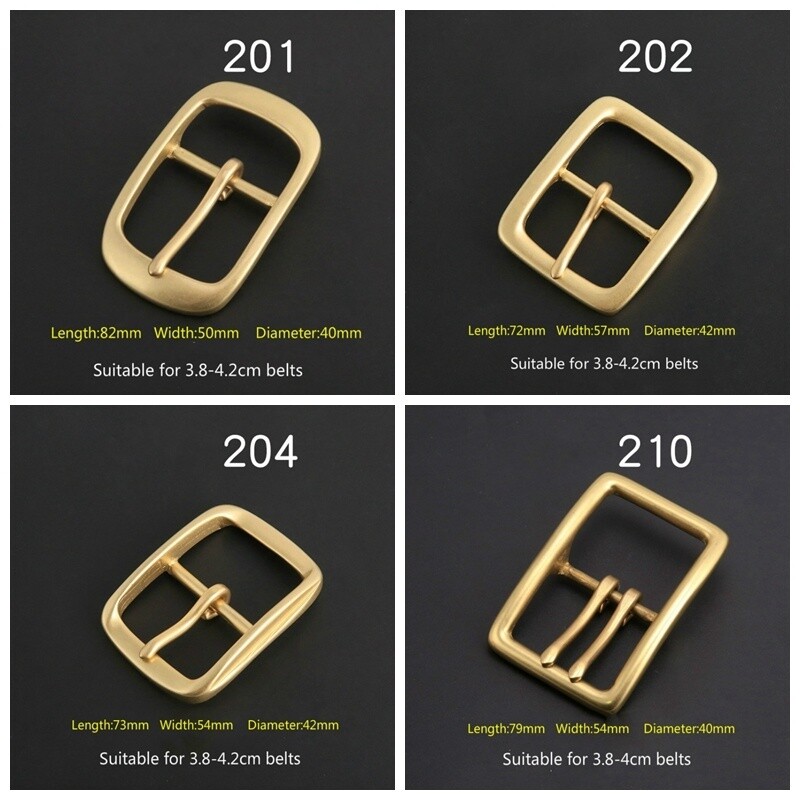 2Pcs Solid Brass Pin Buckle for Men DIY Leather Belt Replacement Strap Accessory