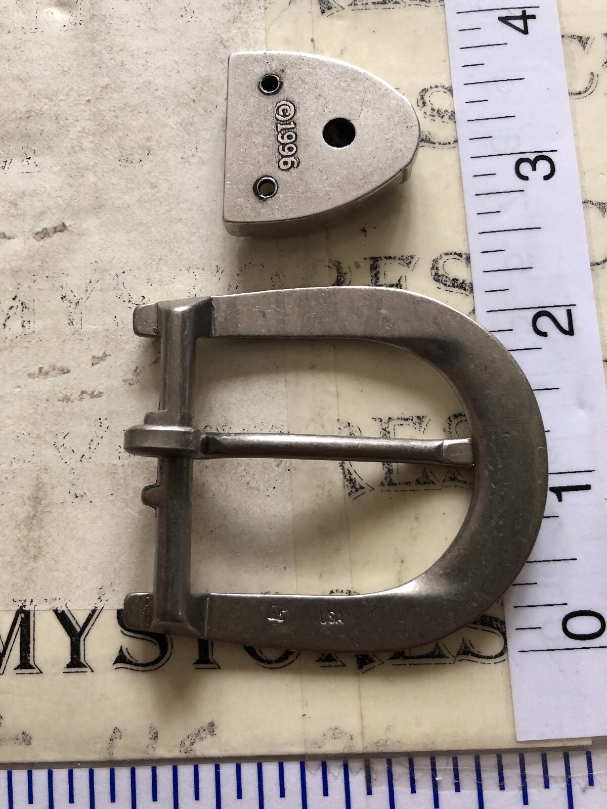 Vintage Western /CASUAL/DRESS Metal Belt Buckle AND END TIP MADE IN USA NEW