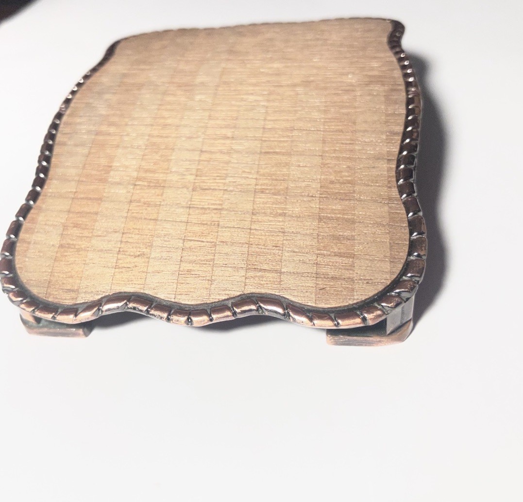 Laser Etched Walnut Wood American Flag Wallet Belt Buckle