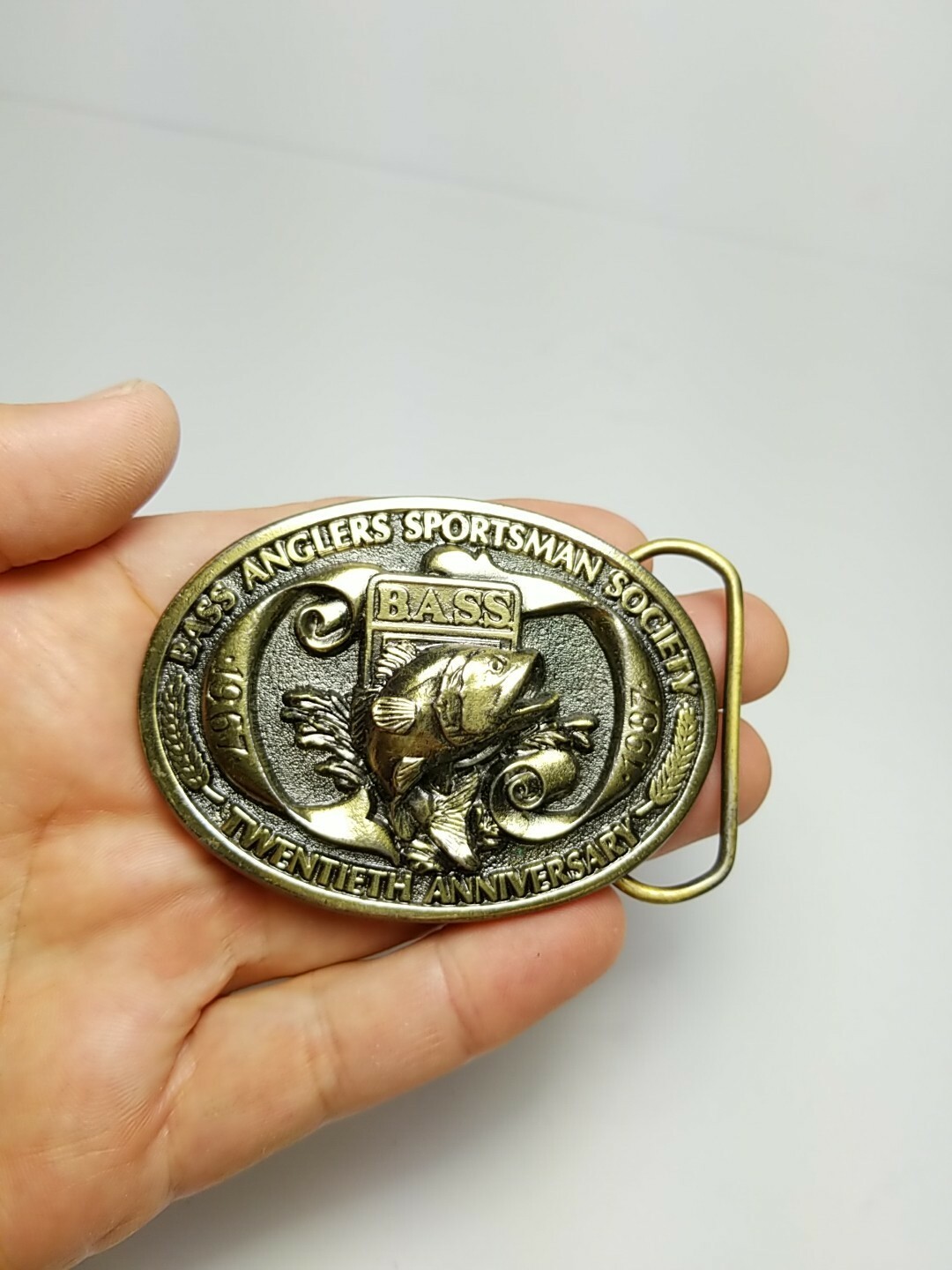 1987 Bass Anglers Sportsman Society USA Belt Buckle