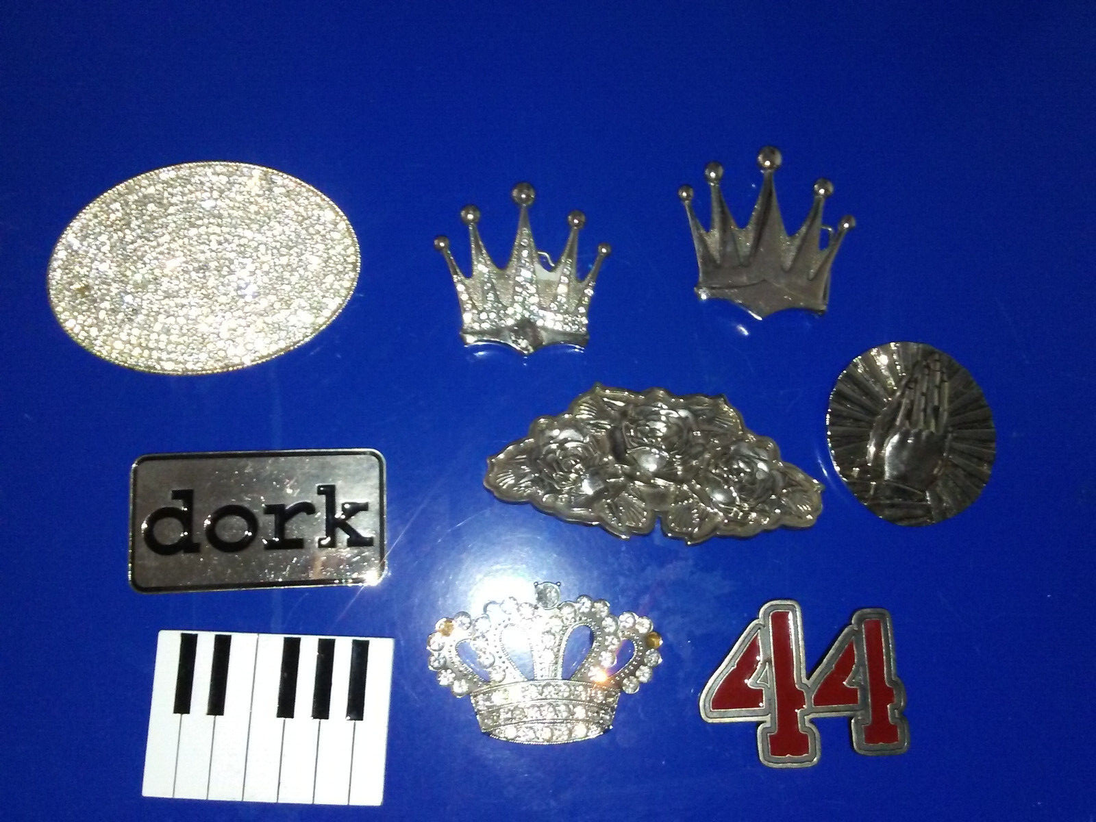 Vintage Large Heavy Metal Nostalgic OLD SCHOOL Belt Buckles Lot Of 10 Pieces