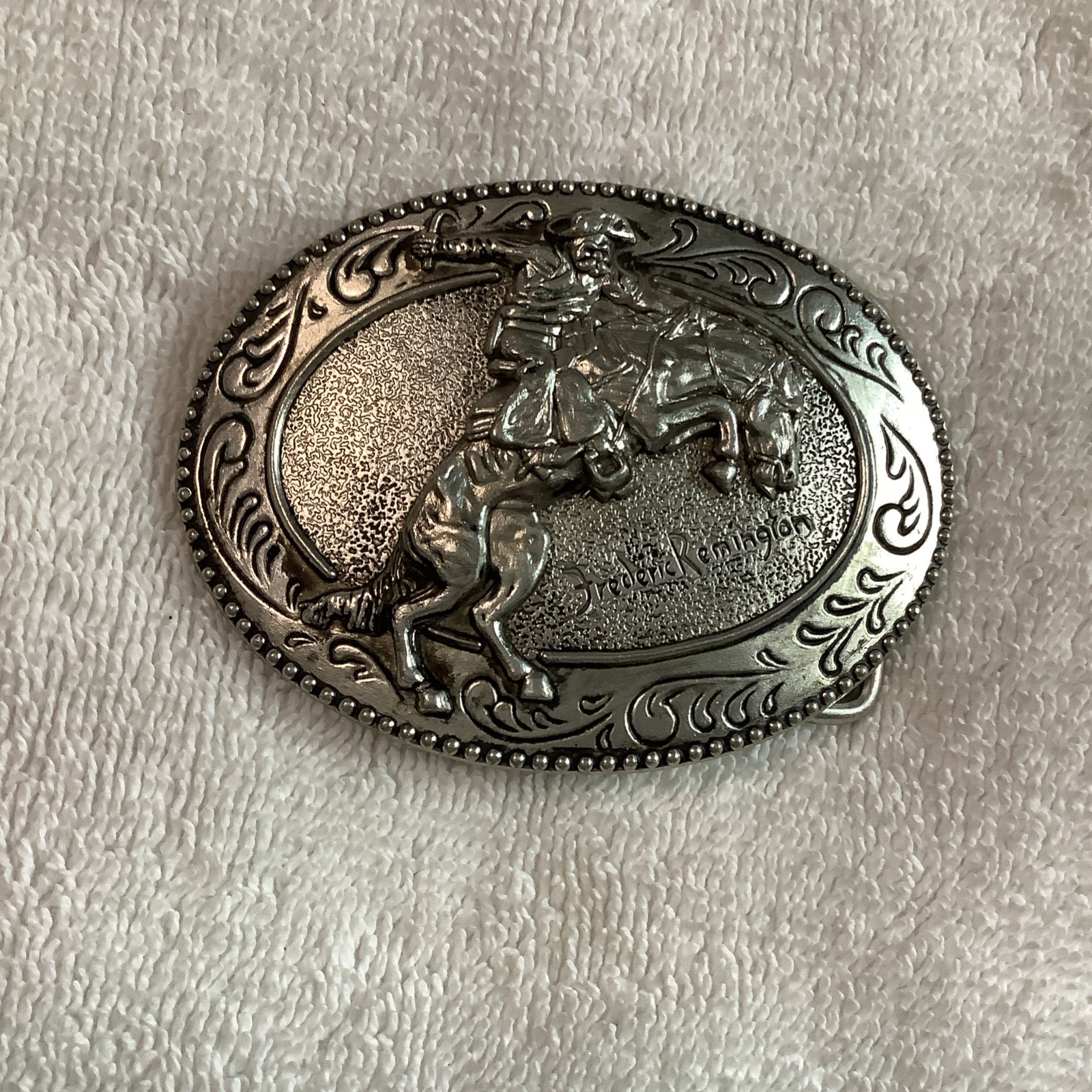 The Broncho Buster Belt Buckle Frederic Remington Art Museum Bronco Collectible