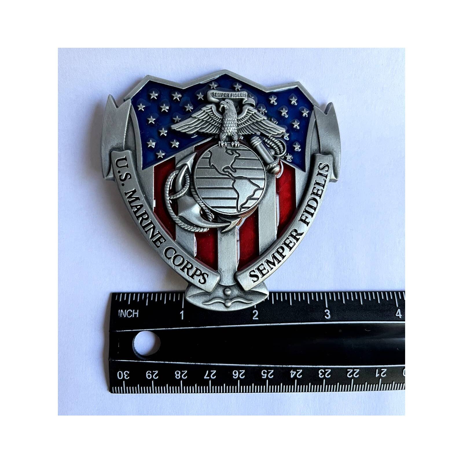 United States Marine Corps Semper Fidelis Shield Belt Buckle