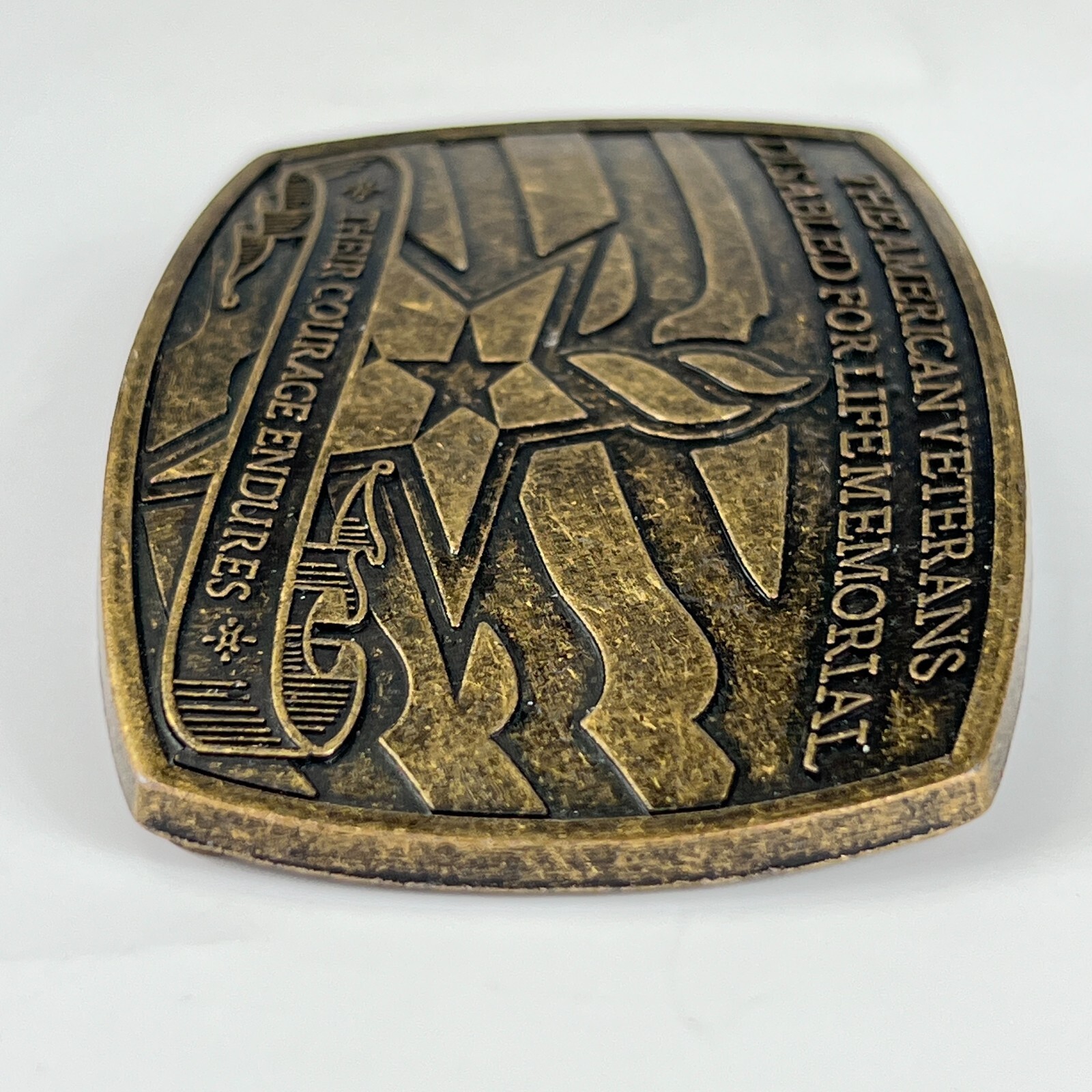 The American Veterans Disabled For Life Memorial Belt Buckle 2007 Sponsor