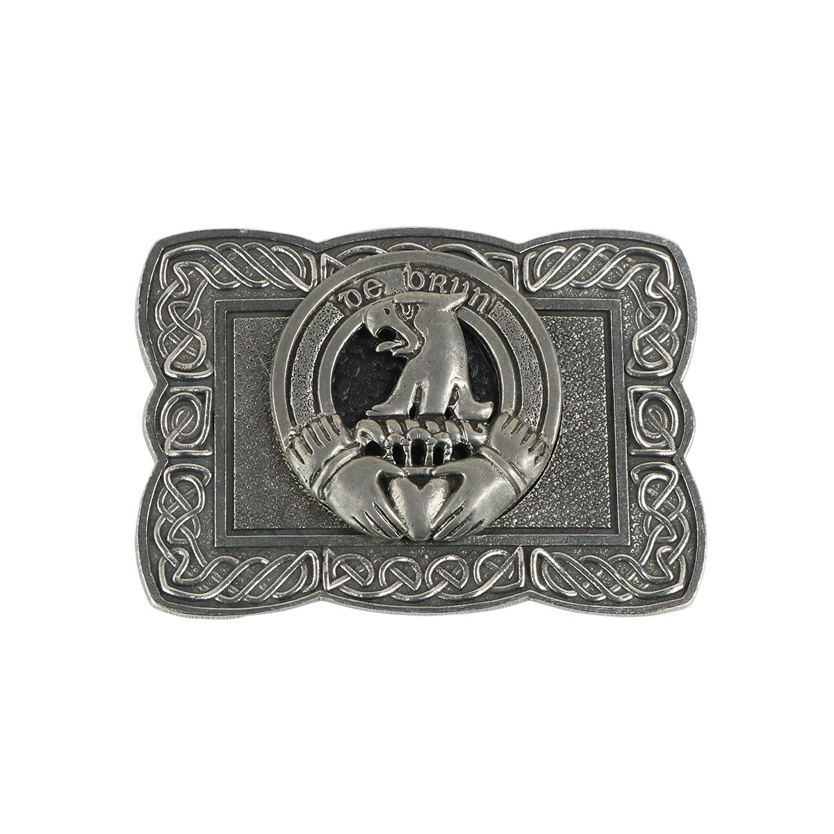 Browne Irish Coat of Arms Celtic Knot Kilt Belt Buckle – Made in Scotland