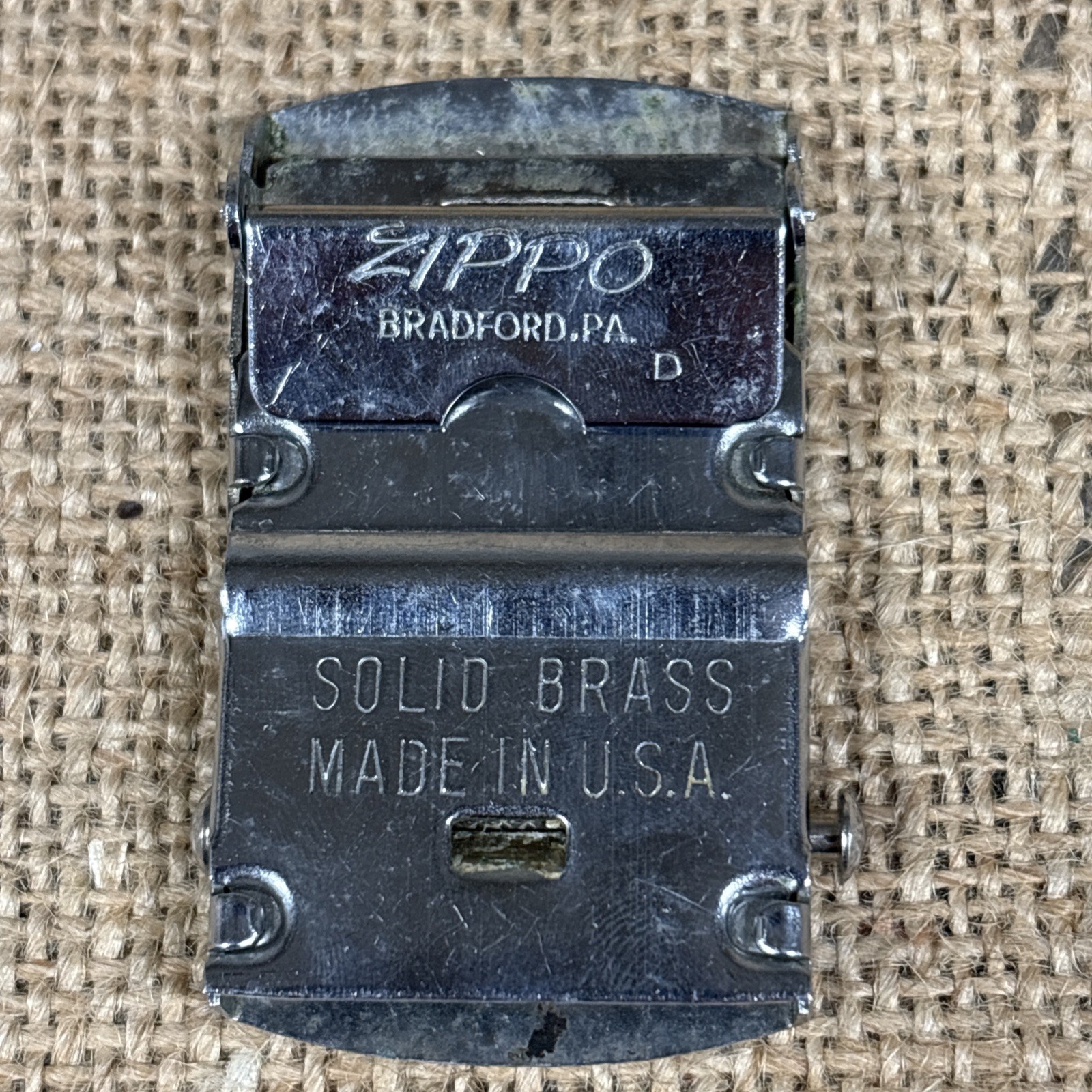 U.S.S. Sierra AD-18 Belt Buckle Military Naval Ship Zippo Vtg