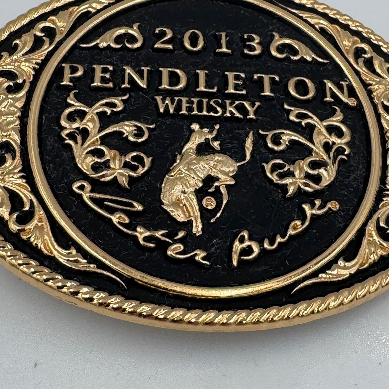 Montana Silversmiths 2013 Pendleton Whisky Let&rsquo;er Buck Rodeo Belt Buckle
