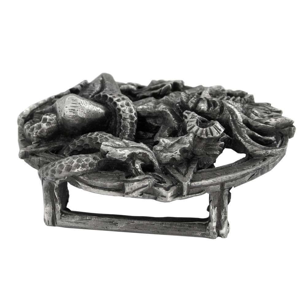Pewter Cernunnos Belt Buckle – Dryad Design Celtic Horned God Wiccan Pagan Wicca