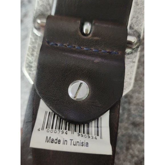 Picard Germany Mens Brown Genuine Leather Belt Silver Buckle One Size