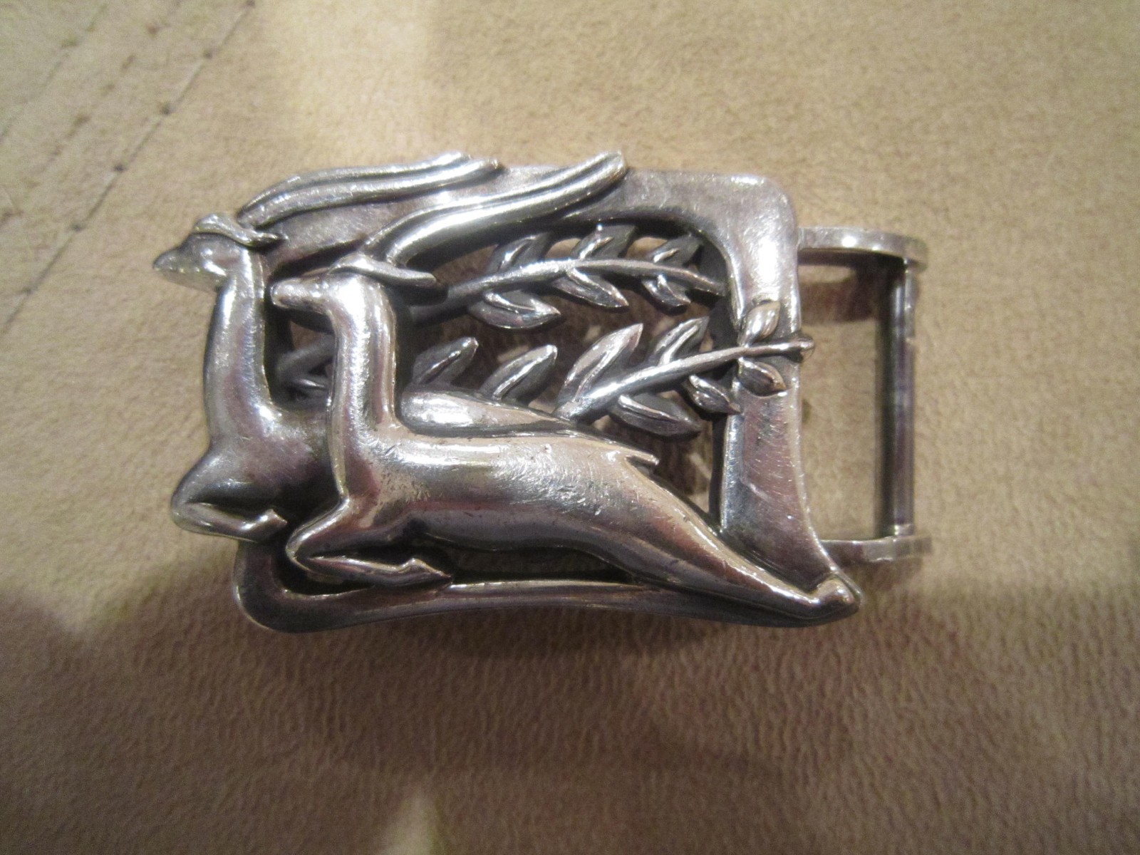 Rare!!! Kieselstein-Cord Sterling GAZELLE Buckle Reindeer