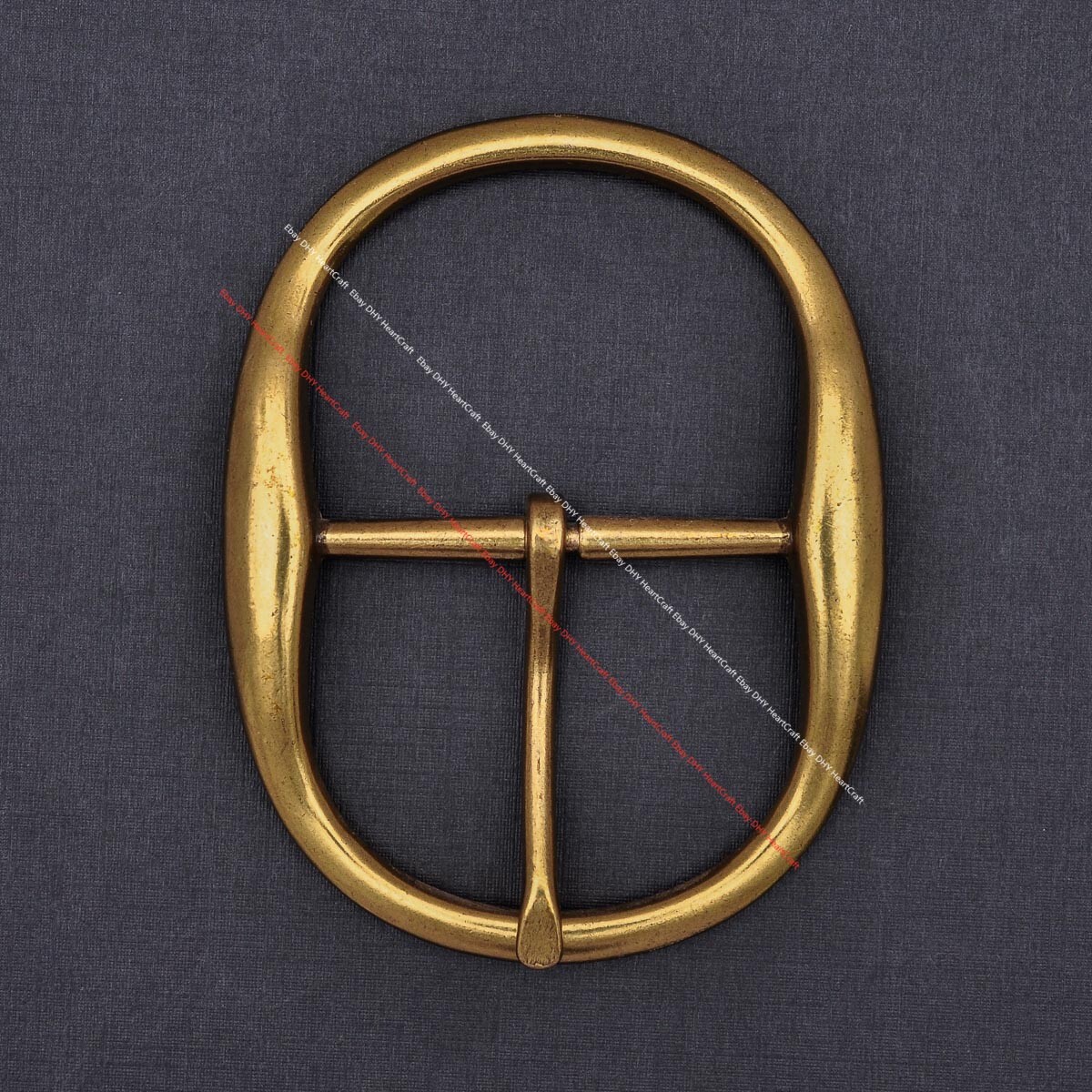 MEN HUGE LONG BRASS PLATED CENTER BAR LEATHERCRAFT BELT BUCKLE REPLACEMENT 50MM