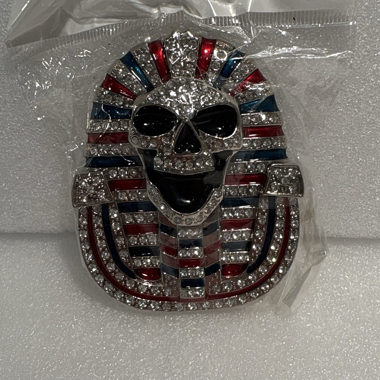 Men&rsquo;s Fashion Silver Finish Skull Pirate Hip Hop Buckle For Belt