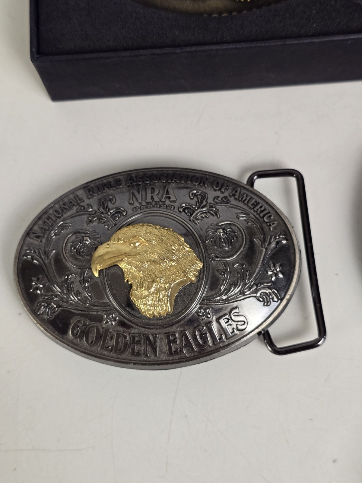 NRA GOLDEN EAGLES BELT BUCKLE – Flying Eagle – HANDYMAN Life Member Meritor CYA