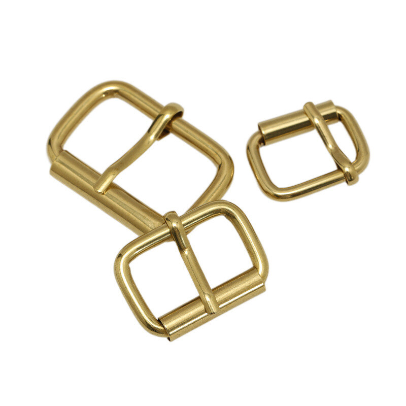 5Pcs Roller Pin Buckle Brass Adjusting Buckle Belt Hardware Accessory Rectangle