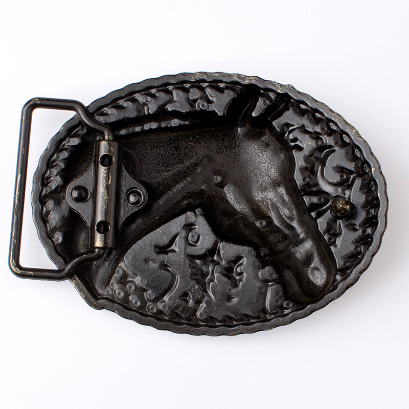 Bronze Horse Men&rsquo;s Belt Buckle Western Cowboy Native American (HRS-01)