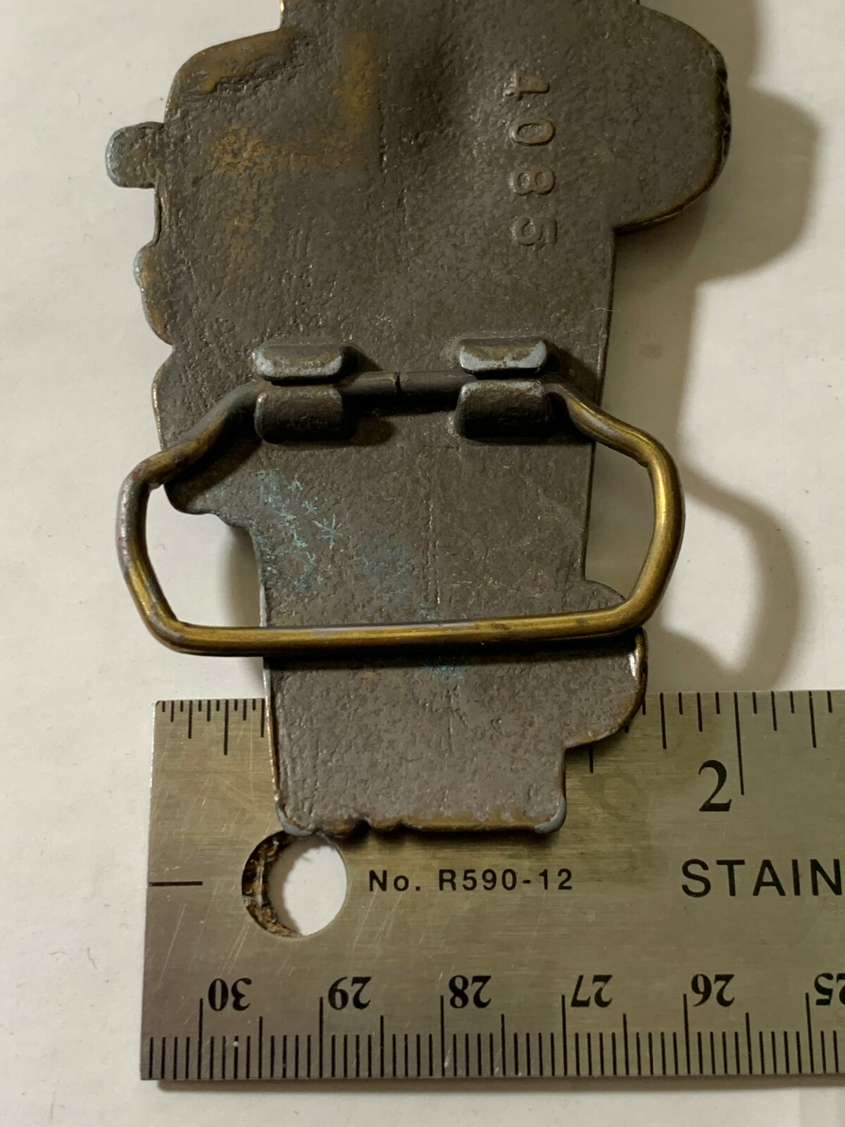 Belt Buckle — Vintage Fire Truck Pumper Engine Brass Boss Cool BB-113
