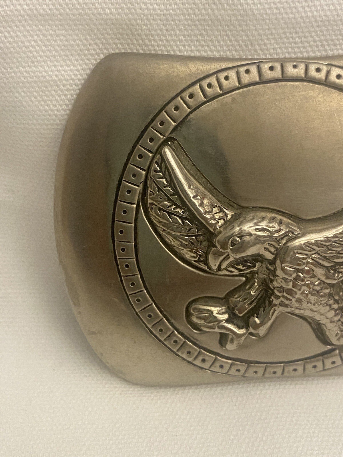 Vintage Bald Eagle Belt Buckle Brass Classico Italia A132 Cowboy Western
