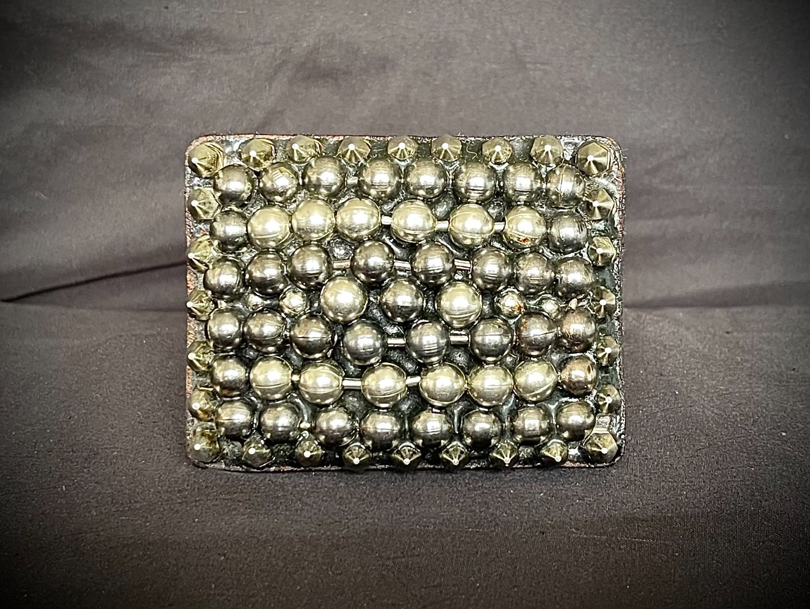 Studded Belt Buckle Archive 2007-09 Industrial Leather Back OOAK Darren Mcneese