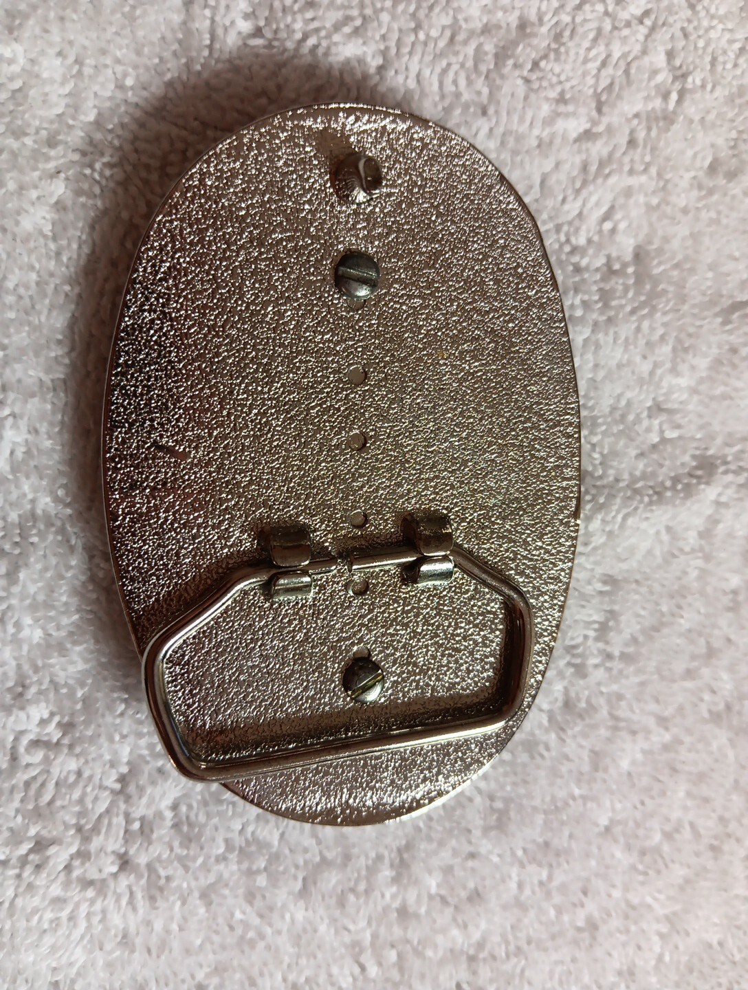 NRA Belt Buckle National Rifle Association Silvertone Oval with Eagle