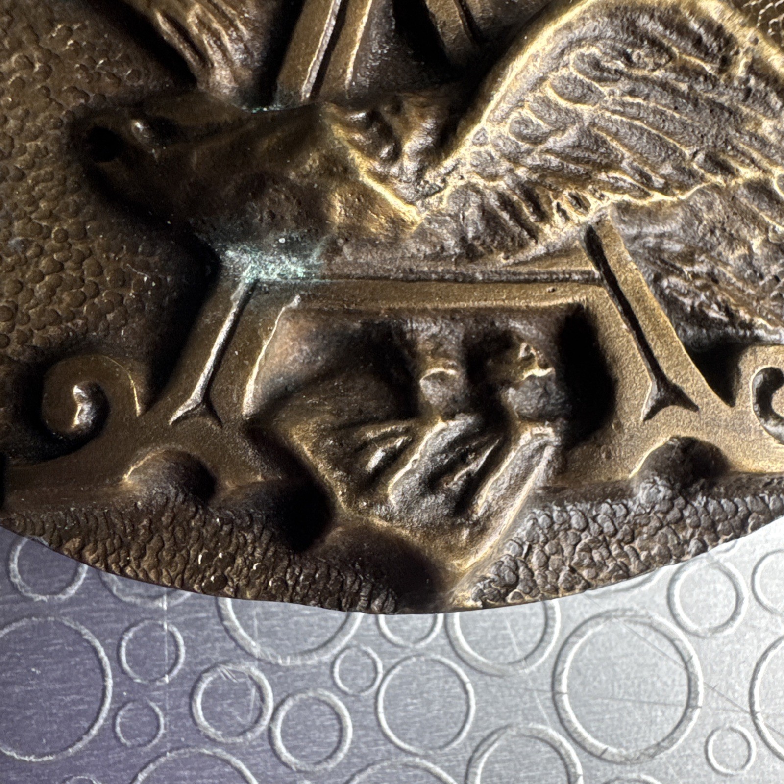 Vtg 1970s Anheuser Busch Brass Belt Buckle P-168 Budweiser Beer Eagle Cowboy Men