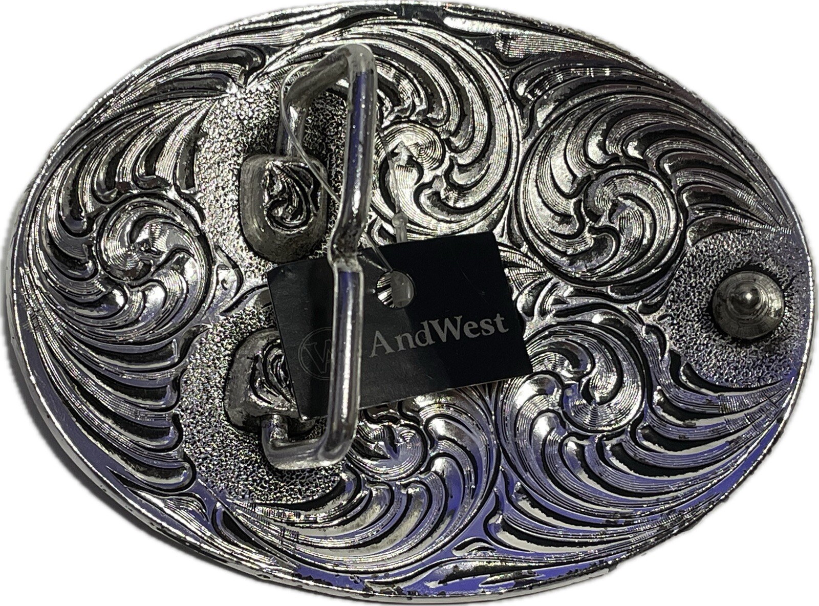 AndWest Western Style Belt Buckle America the Beautiful Design Silver & Gold NEW