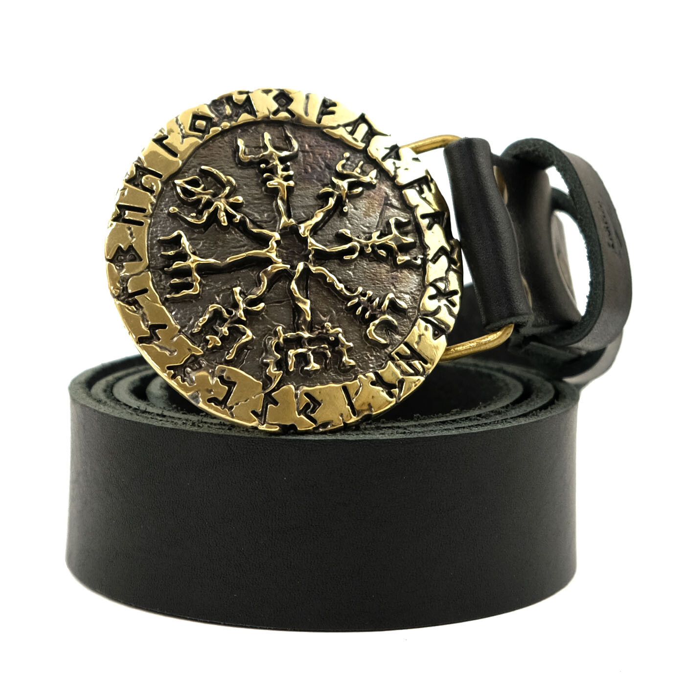 Vegvisir belt buckle, Viking compass solid brass buckle, Scandinavian buckle