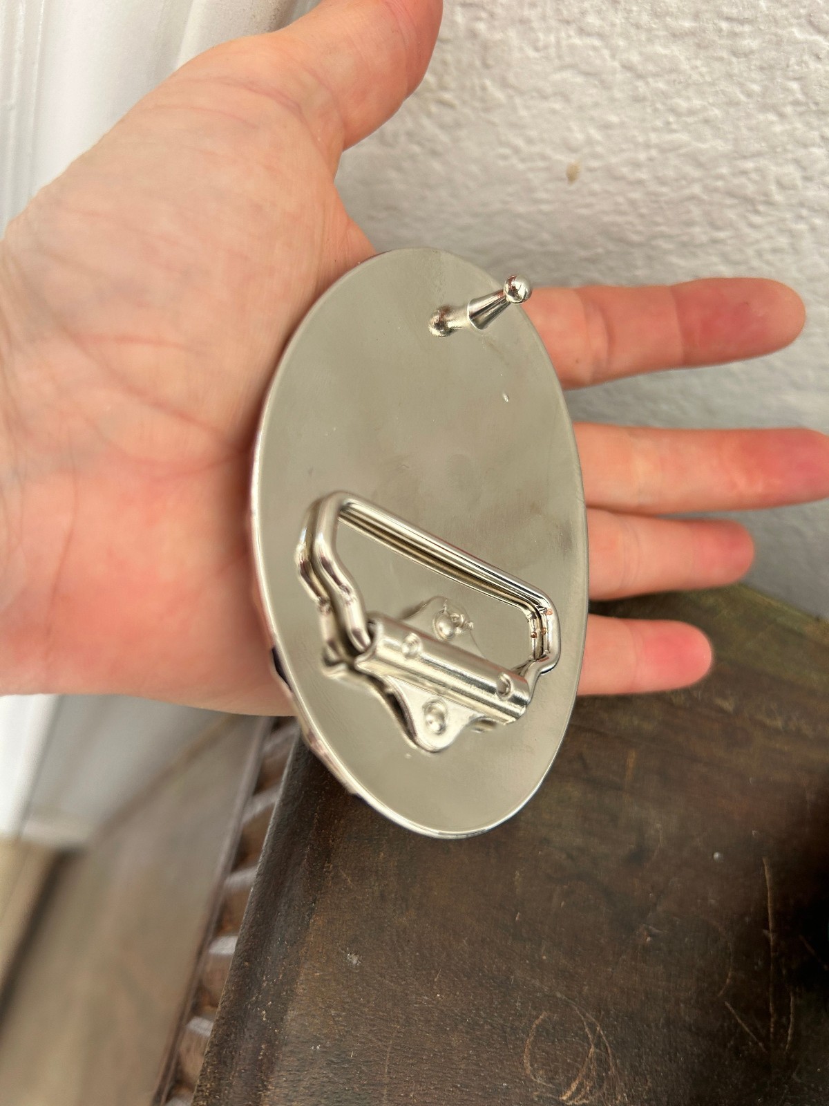 Green Stone Belt Buckle Western Silver Engraved Cowboy Rodeo Style Design