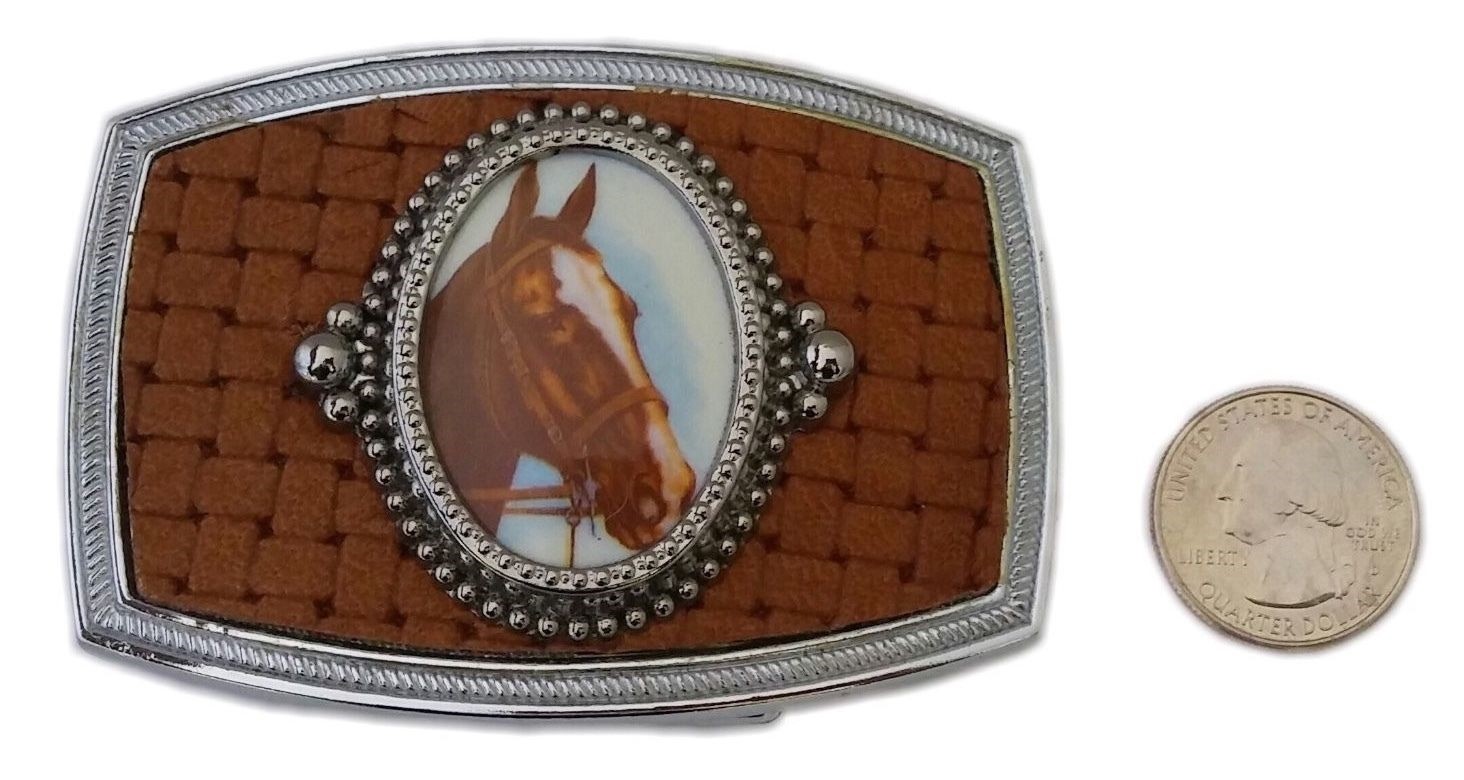 HORSE FACE METAL BELT BUCKLE