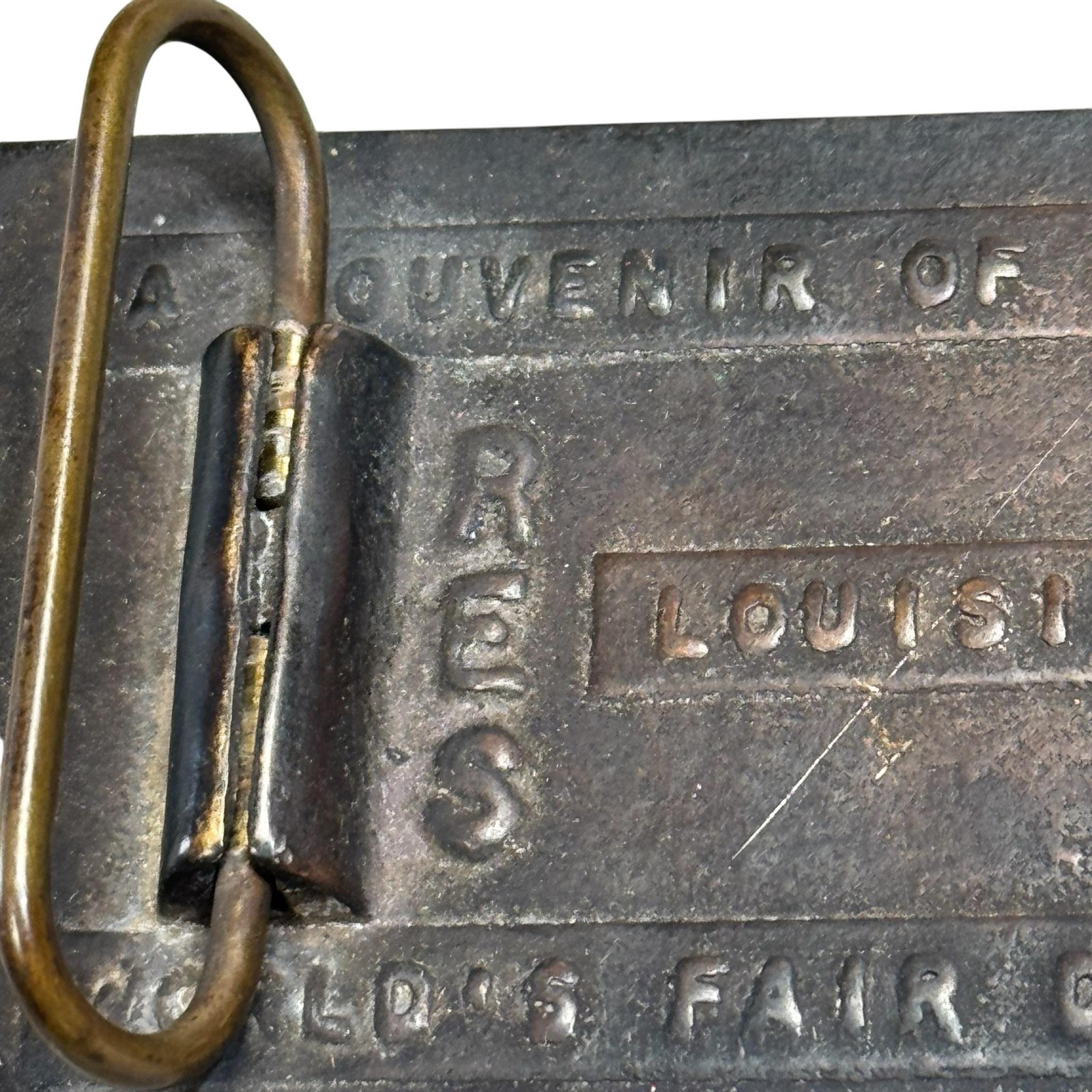 Vintage Southern Pacific 4449 Train Belt Buckle Louisiana Worlds Fair 1984