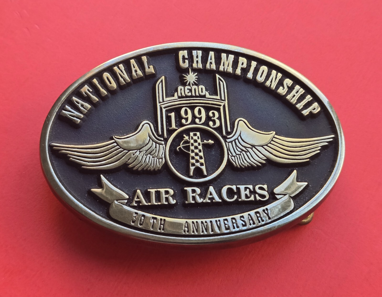 National Air Races Championship Belt Buckle #&rsquo;d /700 Reno 1993 30th Anniversary