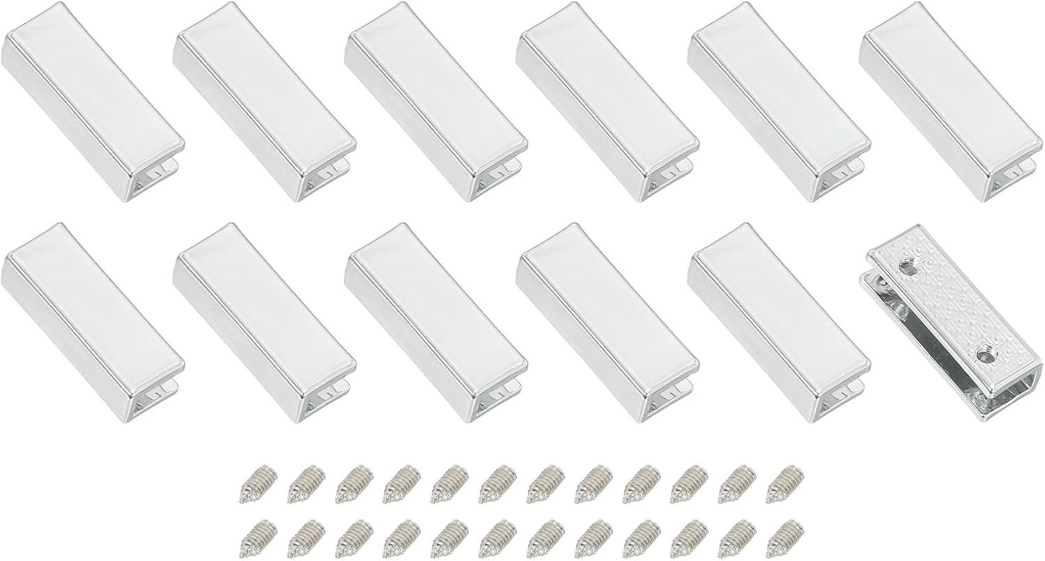 Belt Buckle End Tips, Rectangle Webbing Zipper Tips Clip Buckles with Screws for